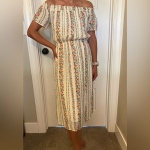 Off Shoulder Floral MIDI dress